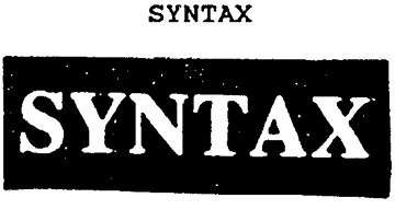 syntax